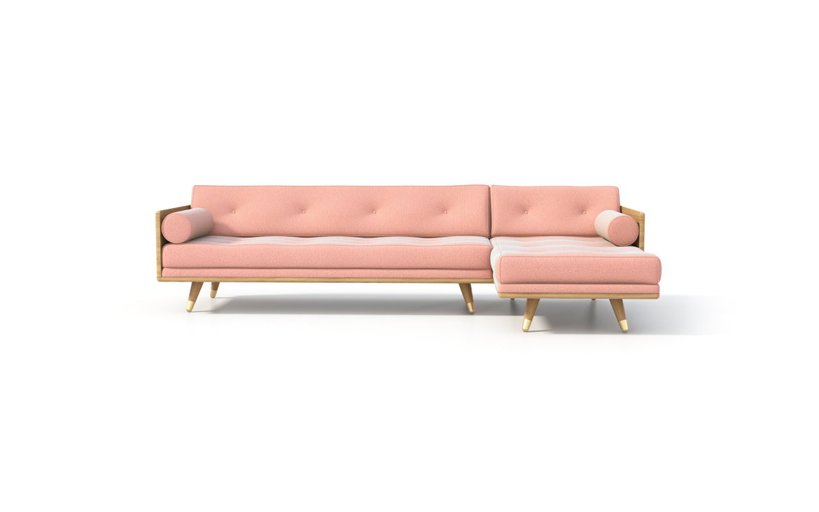 No.5 Series Sectional Pink front view