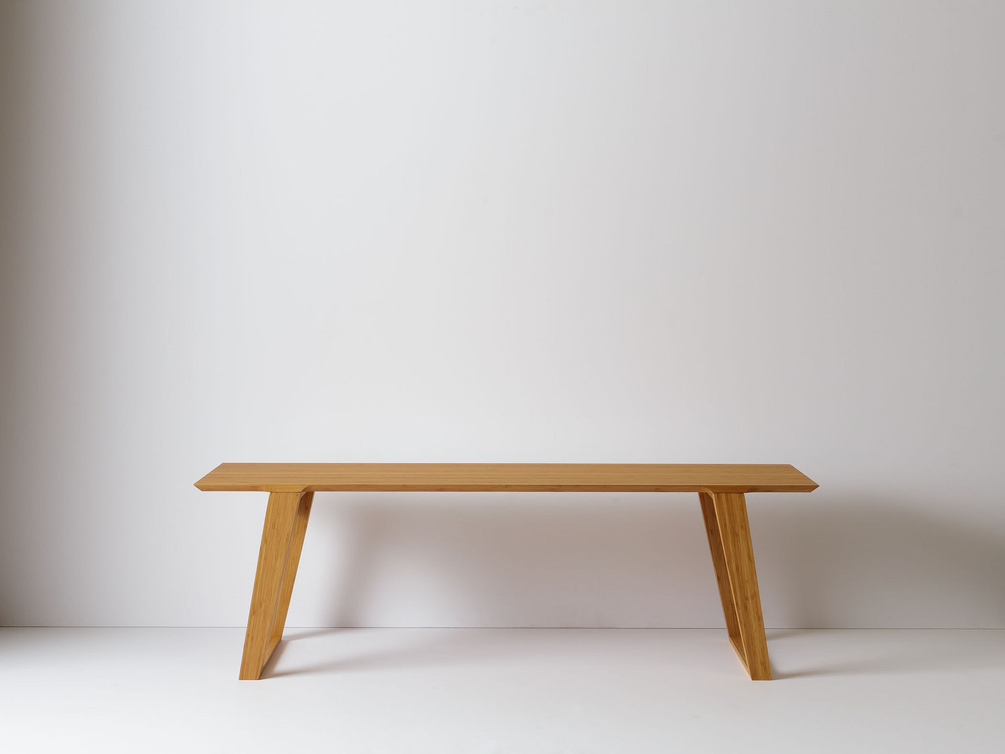 Modern contemporary bench or coffee table in solid bamboo