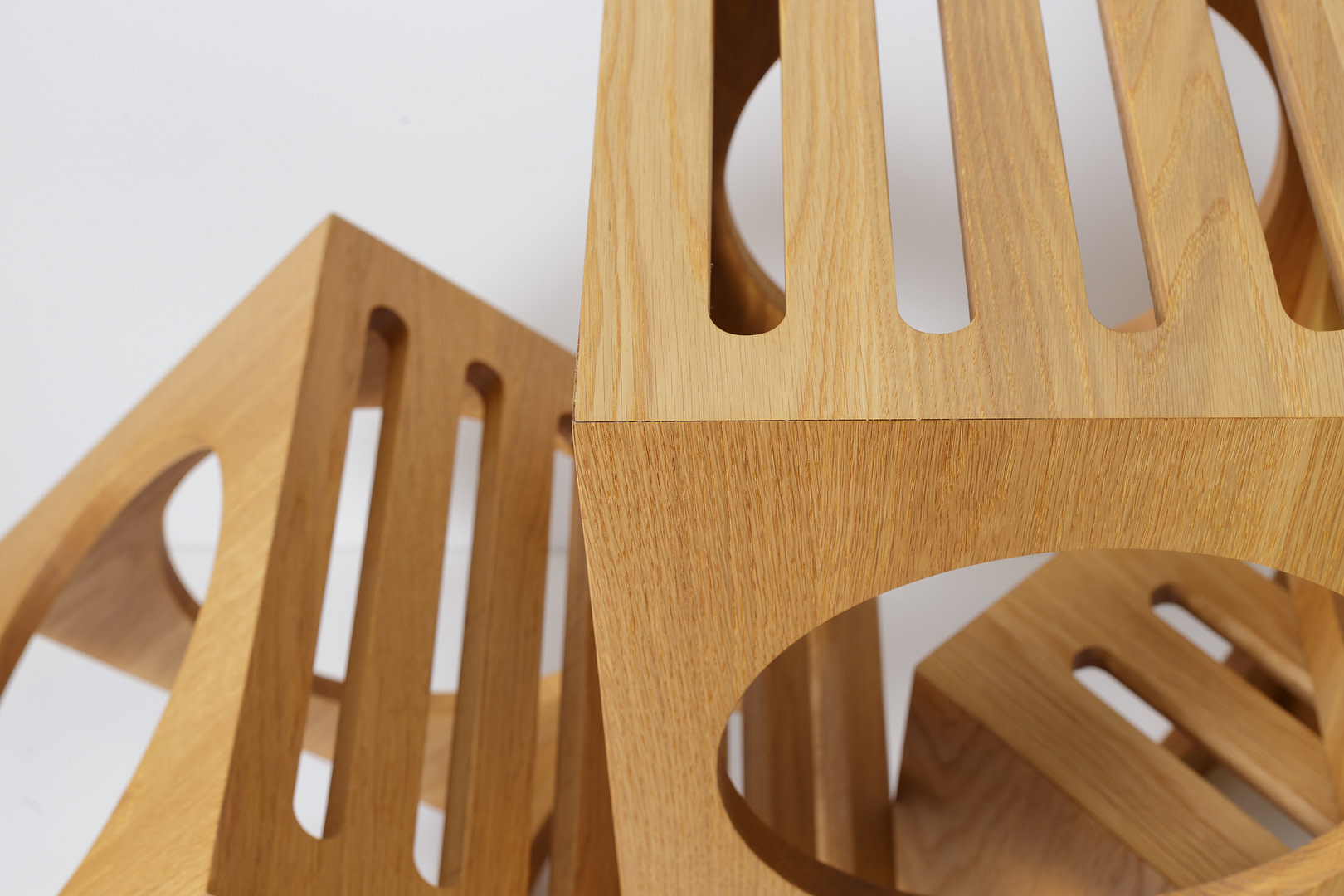 3 Blocks Solid Wood Nesting Tables or Stools Detail