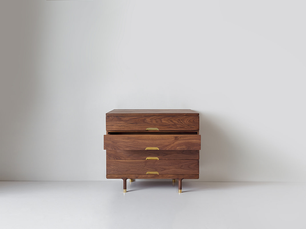 Simple 4-Drawer Dresser Walnut | Kalon Studios US