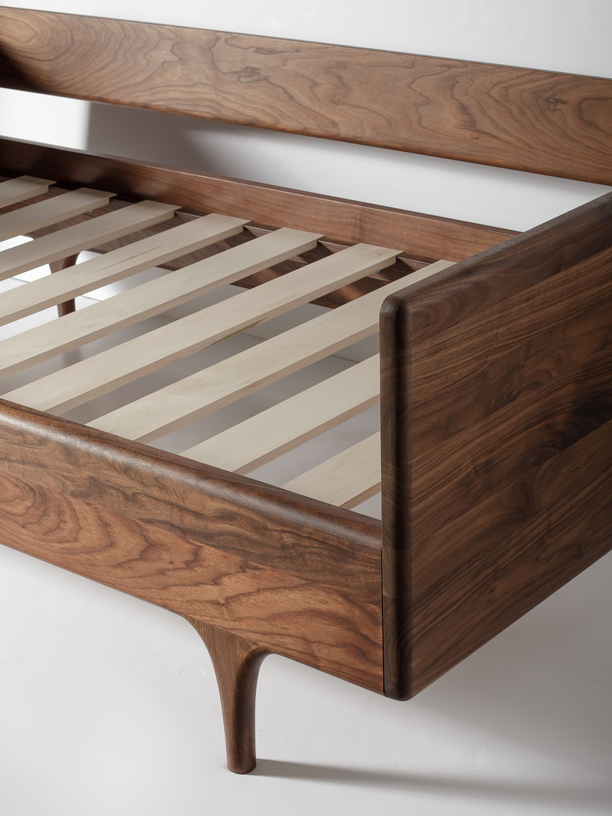 Divan Twin Black Walnut | Solid Wood Daybed | Kalon Studios
