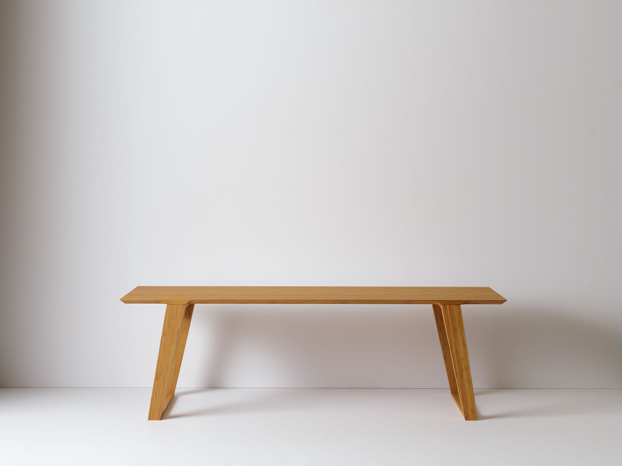 Modern contemporary bench or coffee table in solid bamboo