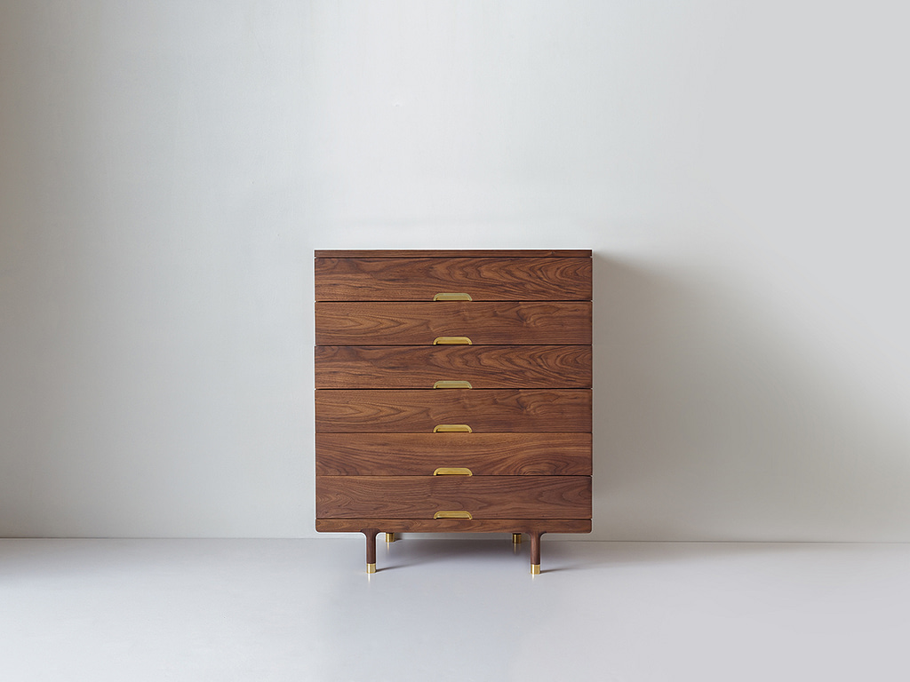 Simple Tallboy Dresser Walnut Kalon Studios US