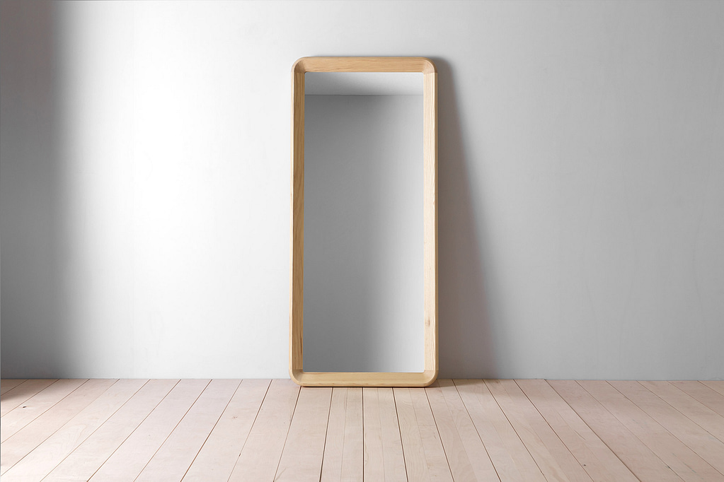 Simple Mirror Modern WoodFramed Mirror Kalon Studios US