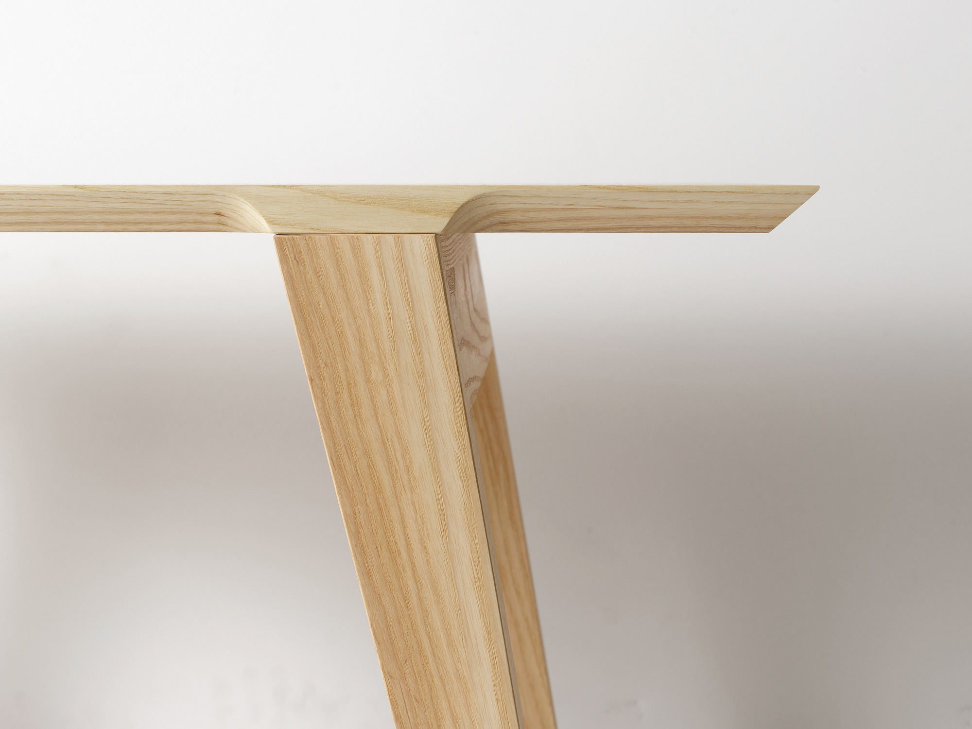 Modern contemporary solid wood bench or coffee table detail