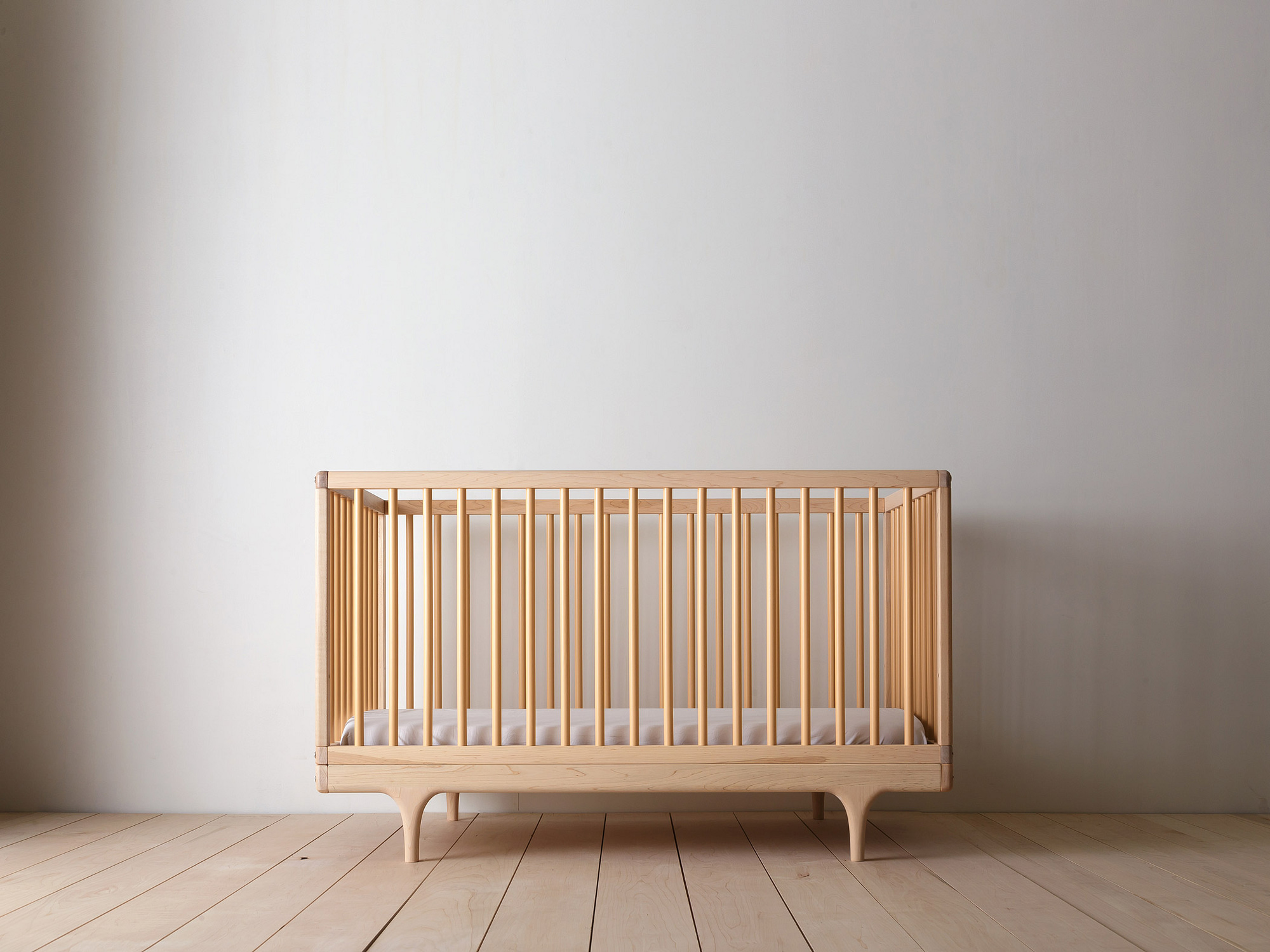 solid maple crib
