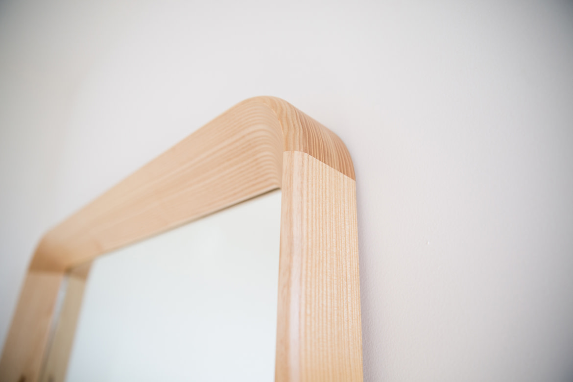 Simple Mirror detail of chamfered edge